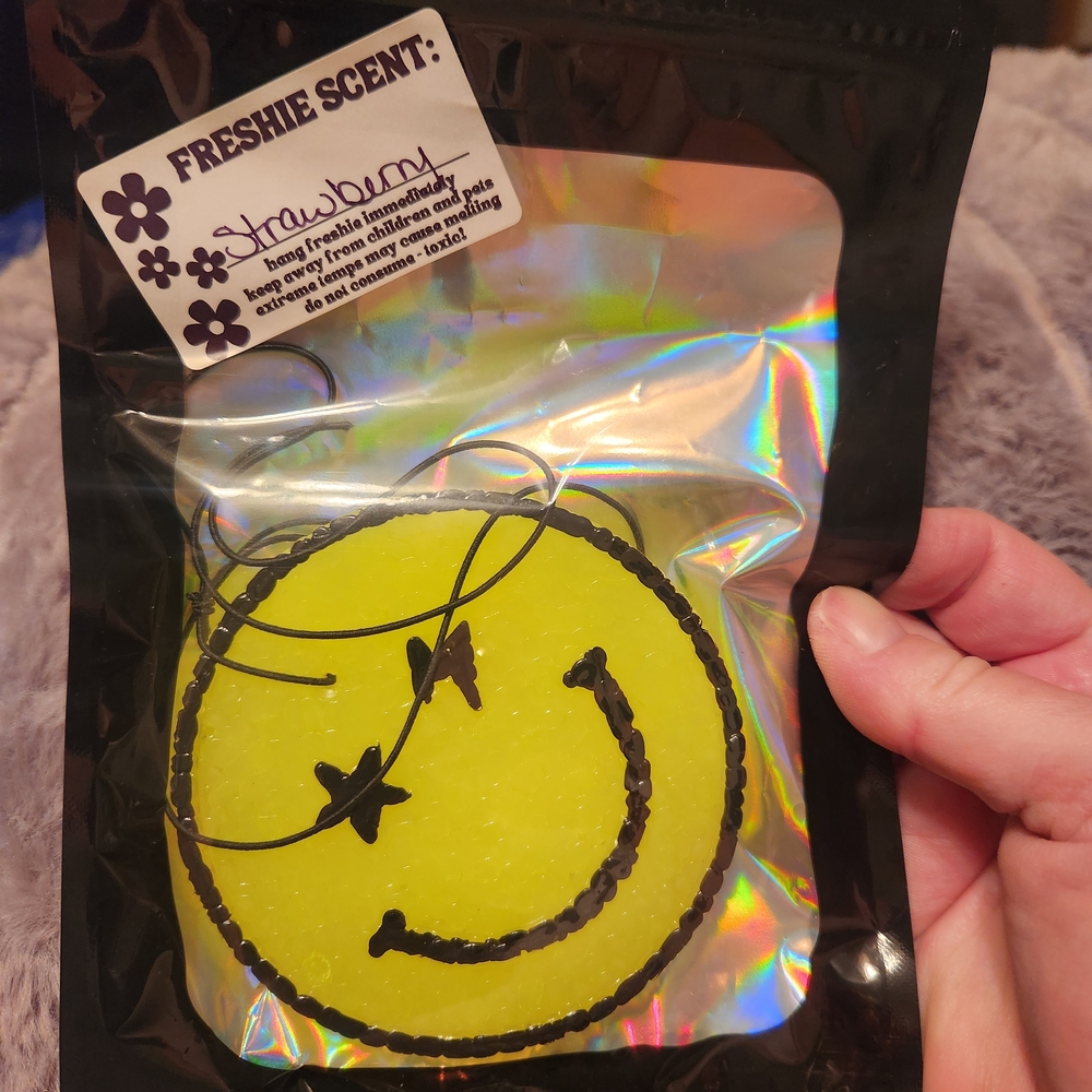 Yellow Smiley Face Air Freshener